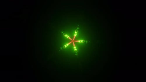 Futuristic Neon Geometric Tunnel Loop Background