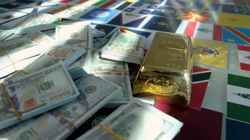 Currency and Gold on Global Flags