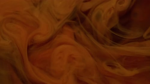 Brown and White Ink Swirling Abstractly