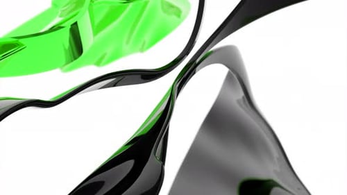 Dynamic Fluid Ribbons Abstract Motion Background