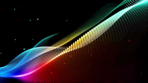 Abstract Digital Wave Particles Form 2