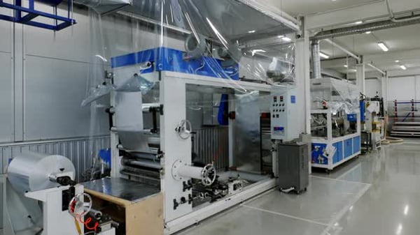 Tea packaging process. The process of packing tea in a production ...