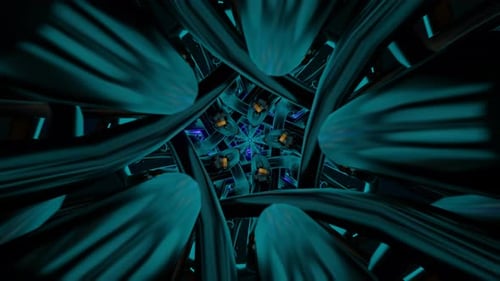 Ein pulsierender und futuristischer VJ-Hintergrund mit hypnotischen psychedelischen Designs und lebhaften blinkenden Farben