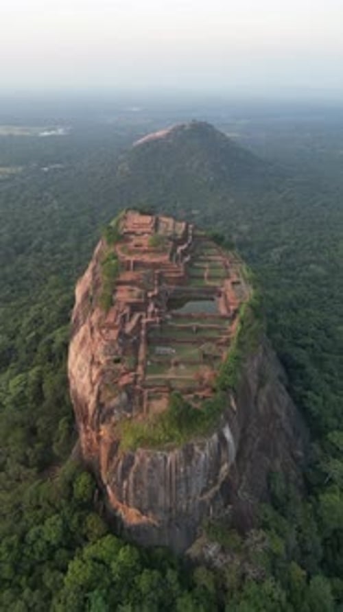 Vue aérienne de la forteresse de Sigiriya Lion Rock, Sri Lanka
