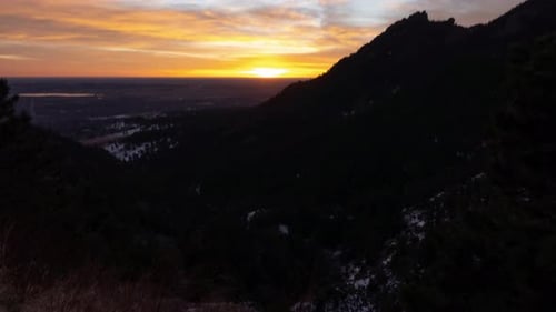 Time lapse of sunrise from the Flagstaff Mountain in Boulder, Colorado