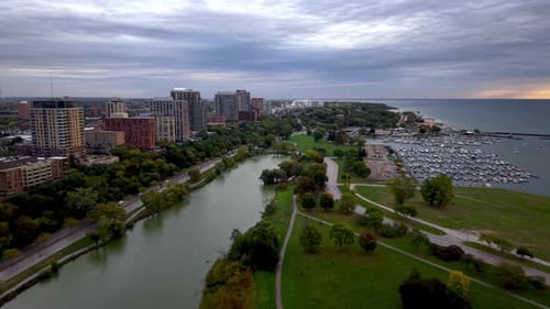 Milwaukee, Wisconsin y el lago Michigan