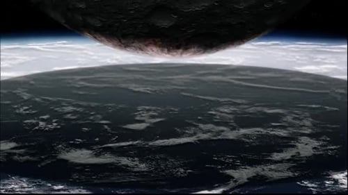 Dramatic Asteroid Impact on Earth from Space