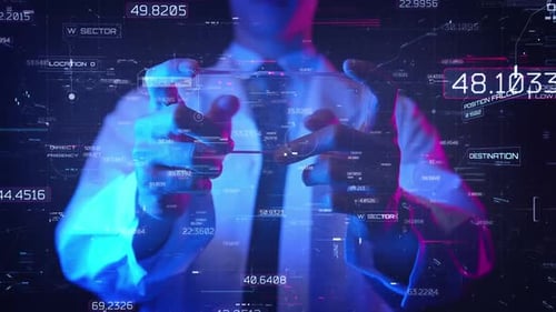 Futuristic Digital Data Interface HUD Animation