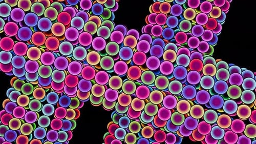 Colorful Abstract Geometric Spheres Pattern Loop