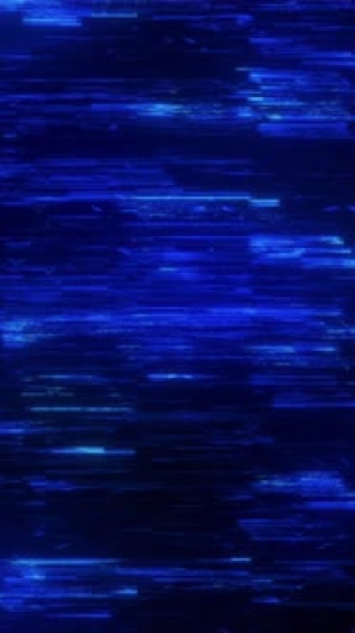 Animated Vertical Blue Glitch Background Loop