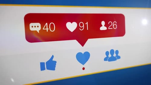 Animated Social Media Engagement Counter with Growing Numbers