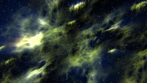 Abstract Space Nebula Fly-Through Background Animation