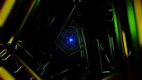 Energetic VJ Loop Showcasing a Vibrant and Hypnotic Neon Backdrop