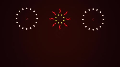 New Year's fireworks background animation. Maroon gradient background