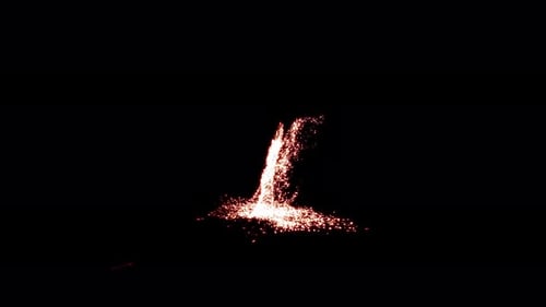 Glowing Fluid Particle Reveal Transition