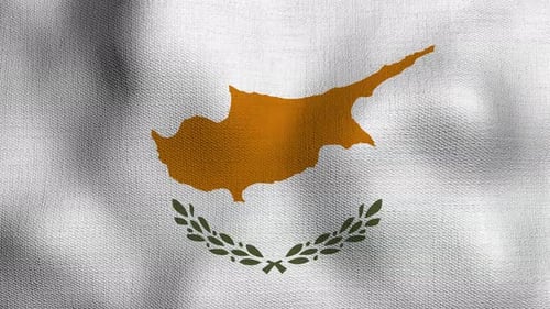 Cyprus National Flag Realistic Fabric Waving