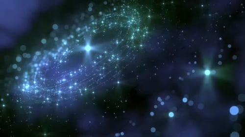 Abstract Swirling Particle Galaxy Loop Background Animation
