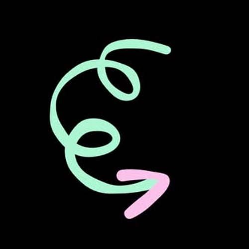 Green Swirl Arrow