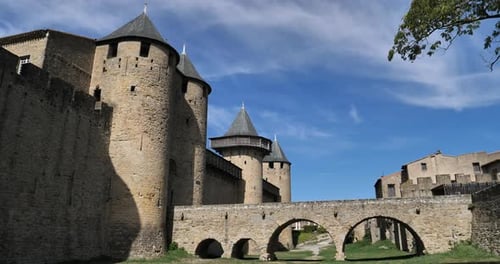 Carcassonne, the biggest castle fortress in europe, Aude department, France