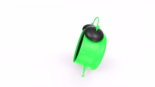 Alarm clock 3d object rotating loop