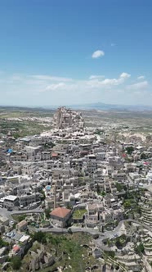 Vue aérienne de Pigeon Valley, Vue aérienne de la Cappadoce, Uchisar