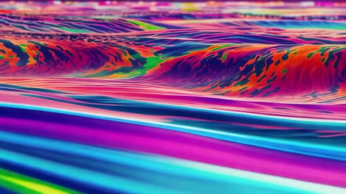 Bunte Neon Fluid Motion abstrakte Wellenlandschaft