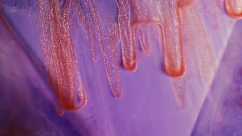 Abstract Flowing Paint in Water Background