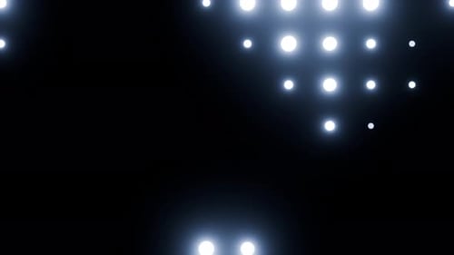 VJ Loop-Animation im Hintergrund mit kalten eisweißen Lichtern für die Show