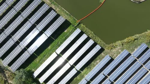 Solar power station in montain
