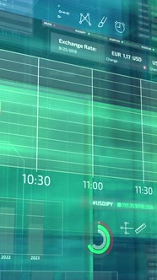 Infographics of Exchange Rates and Quotes