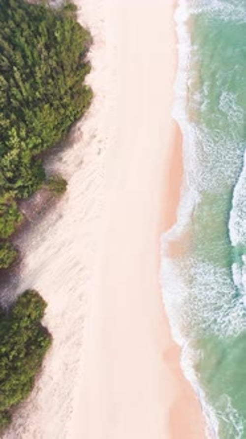 Aerial View Tilt of the Beach in Bãi TắM Hòn Choi.