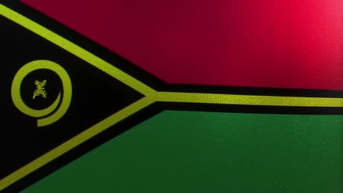 Vanuatu Flag Waving Seamless Loop Animation