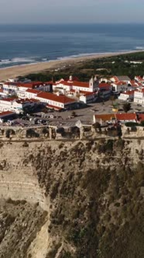Vertical Video City of Nazaré in Portugal