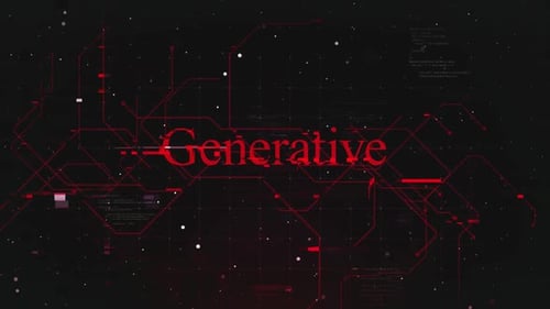 Generative Text Over Futuristic Cyberspace Background