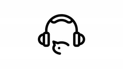 customer service line icon animation