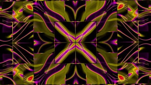 Dynamic Neon Abstract Kaleidoscope Pattern Background