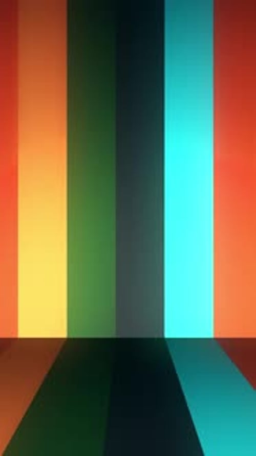 Abstract Vertical Color Bars Looping Motion Background