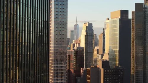 Aerial view of the World Trade Center