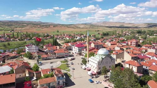 Aerial View Of Sızır Town Center