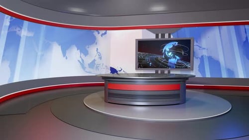 3D Virtual News Studio Ab0010 Background Loop