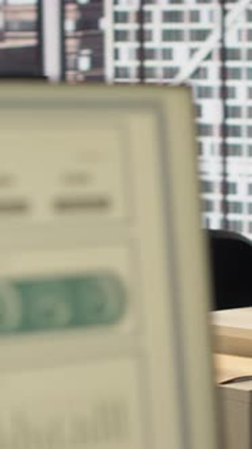 Vertical Video Empty High End Workspace with Advanced Tech Tools Enhancing Productivity