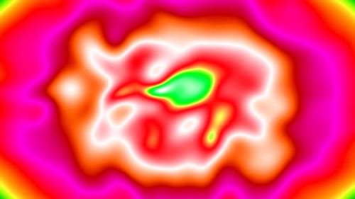 Vibrant Fluid Abstract Shapes Neon Glow Background Loop