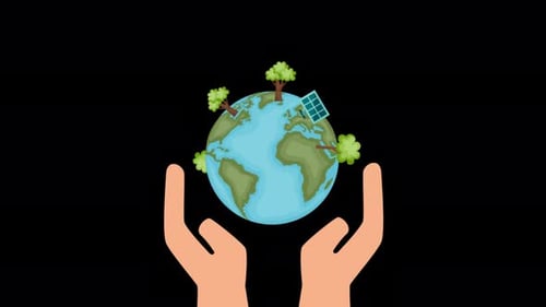 Save The Planet Alpha Channel 4K