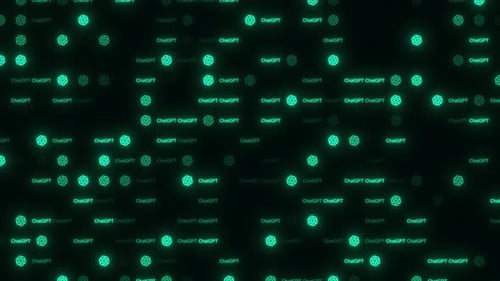 chatgpt words animation - green
