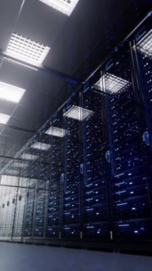 Modernes Rechenzentrum für Serverräume im Innenbereich