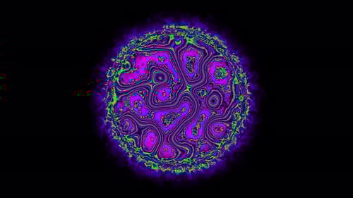 Psychedelic Neon Color Organic Sphere Loop