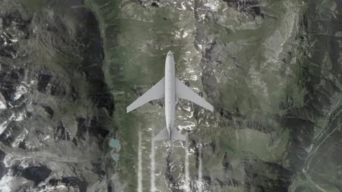 El avión vuela alto