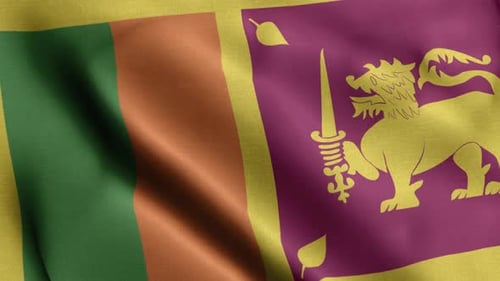 Drapeau du Sri Lanka en gros plan