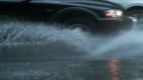 Regen in der Hauptverkehrszeit