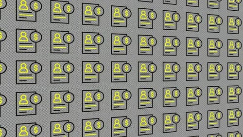 Dynamic Background with Animated Wall of Credit Icons, Exclusive, Unique Design